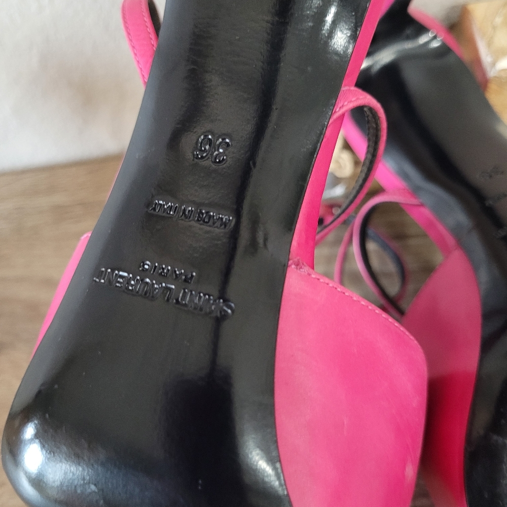 Saint Laurent Pink Plataform Sandals, size 36 - Picture 14 of 15
